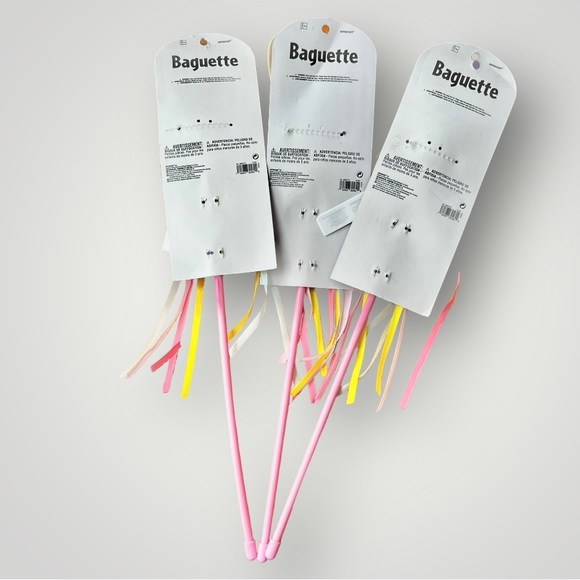 Plush Easter Bunny Rabbit Head Ribbon Stick Wand Hanging Decor New Set Of 3 - Picture 2 of 7